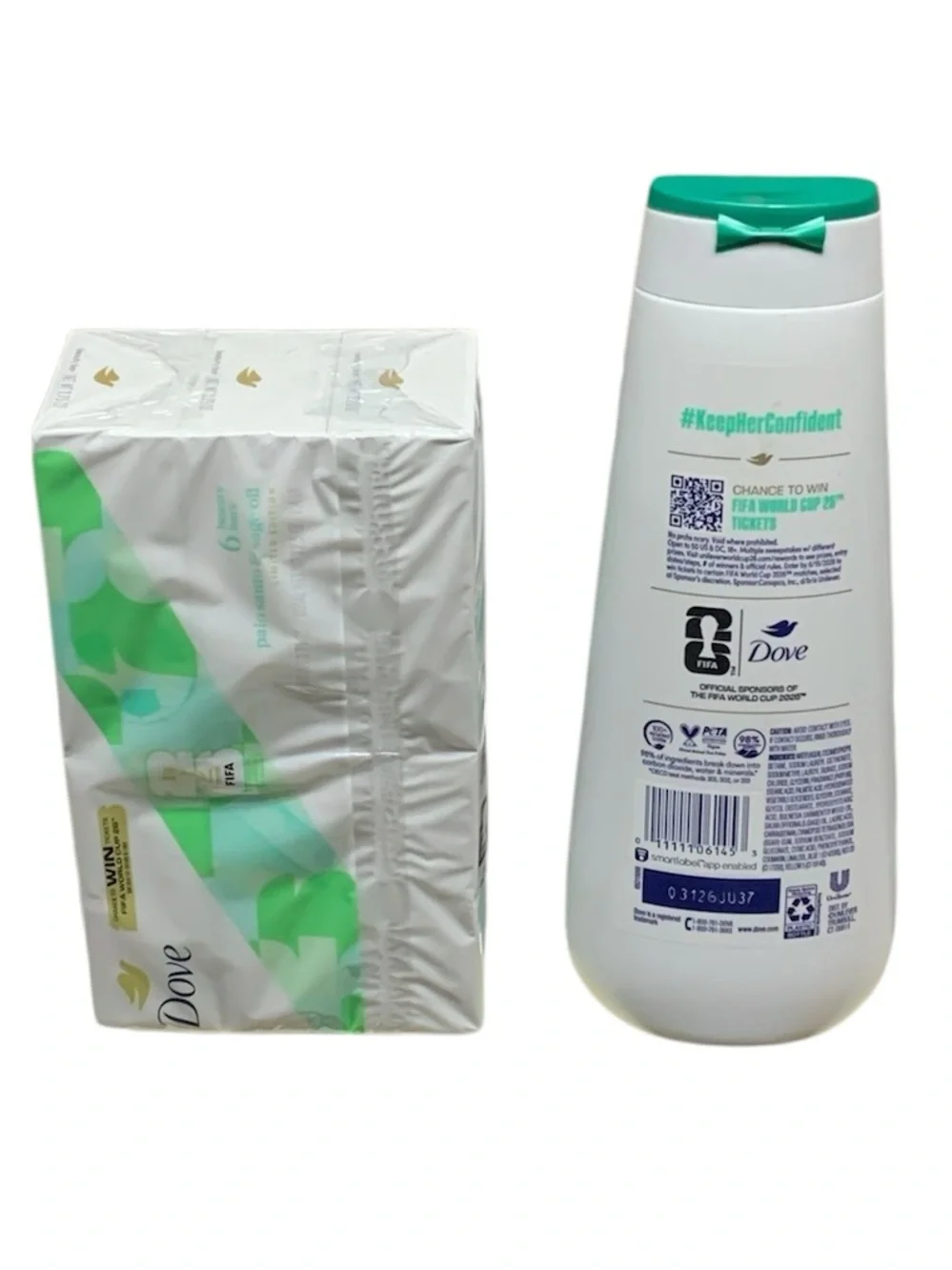 Dove FIFA Limited Edition Palo Santo Sage Oil Body Wash 20oz & Beauty Bar Soap